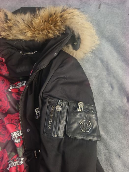 Geaca Philipp Plein,M , blana naturala,