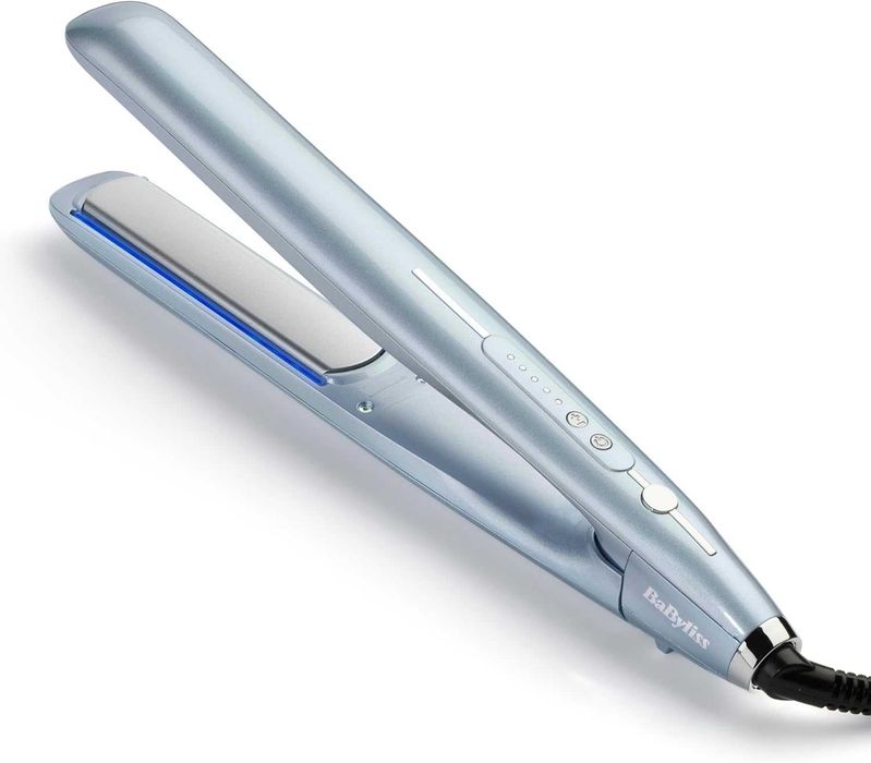 Преса за коса Babyliss ST573E Hydro-Fusion, Синя, Йонизация