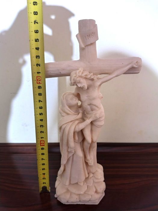 Страхотна Статуетка-Разпятие От Алабастър