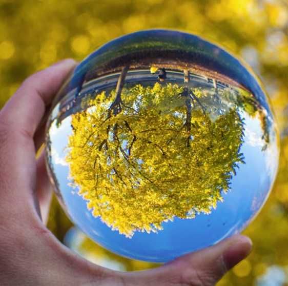 Кристална топка за фотография стъклена сфера за снимки декорация