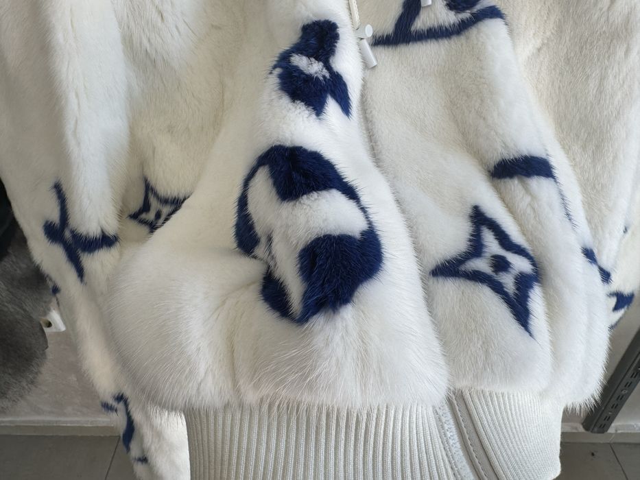 Louis Vuitton Monogram Mink Fur Zipped Hoodie!