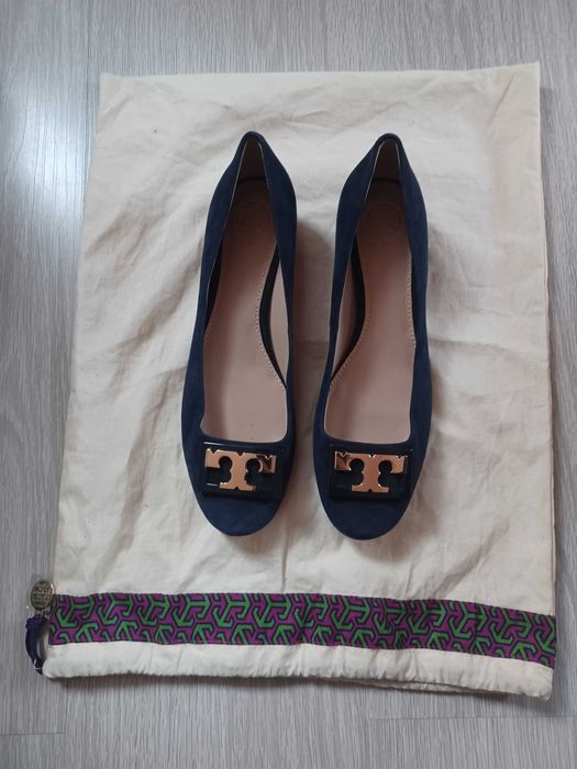 Tory Burch Тъмно сини велур обувки номер 4