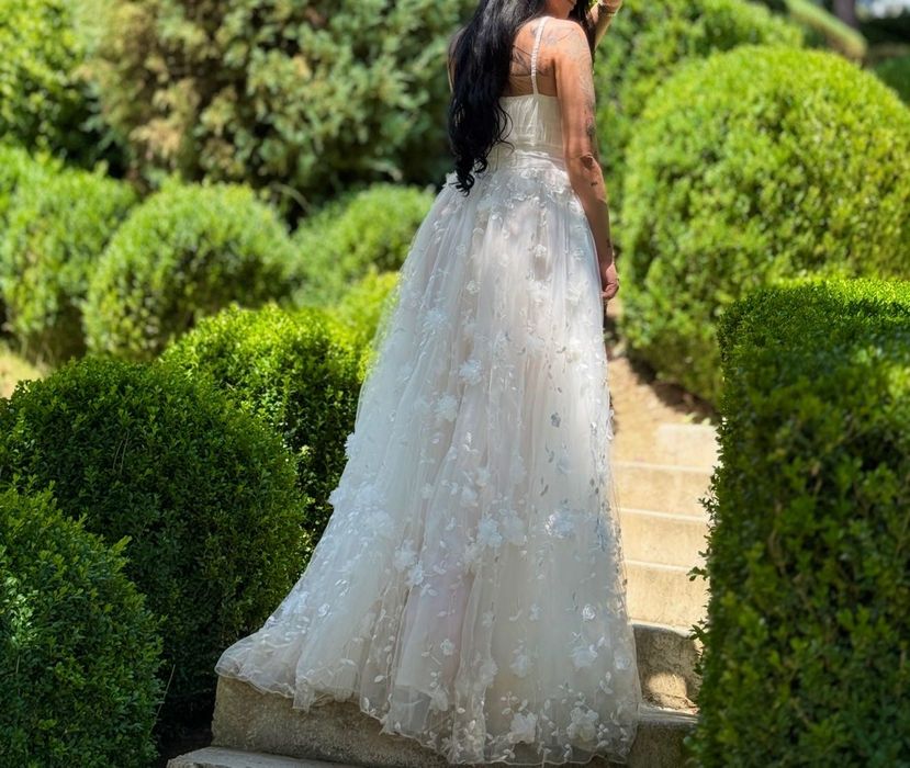 Rochie albă lungă