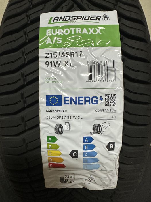 Нови всесезонни гуми LANDSPIDER EUROTRAXX A/S 215/45R17 91W XL БОРД 2154517