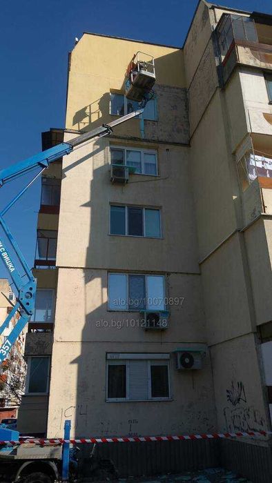 Услуги с вишка, рязане на опасни дървета, дробилка под наем.