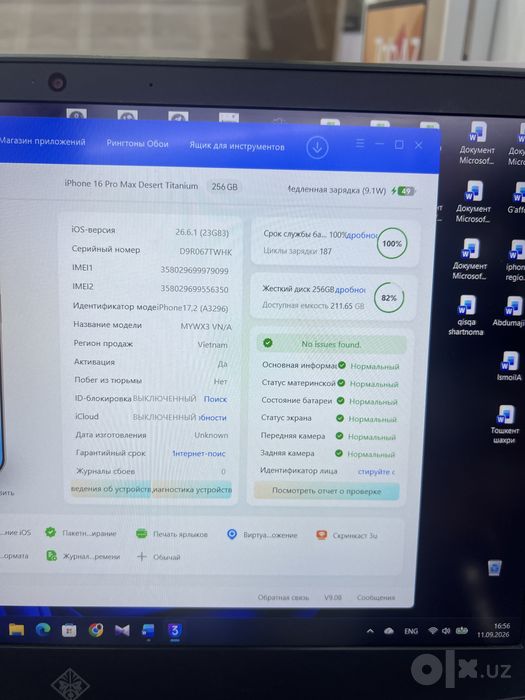 iPhone 16 Pro Max 256GB/100%