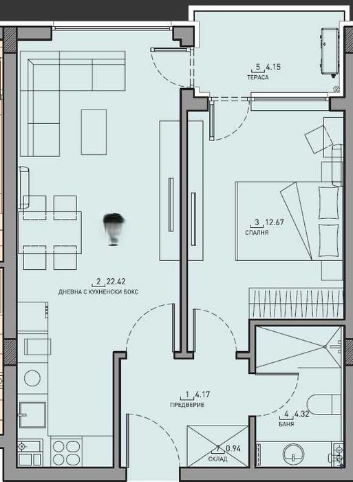 Хубав Апартамент в Малинова Долина-изложение ЮГ