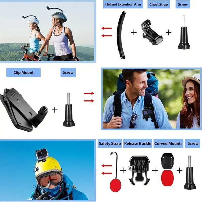 Комплект Аксесоари - GoPro Hero 13 Black - GARV Multiset 2