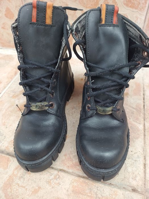 Ghete piele imblanite măr 34