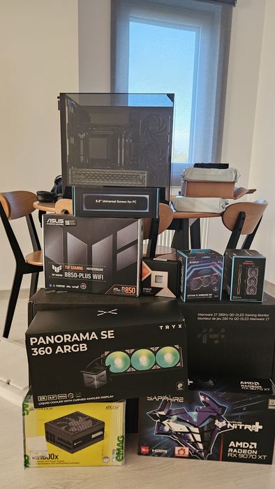 Pc Gaming Amd 9800 x3D 32GB DDR5 2T SSD m2 9070 XT Nitro Lian Li
