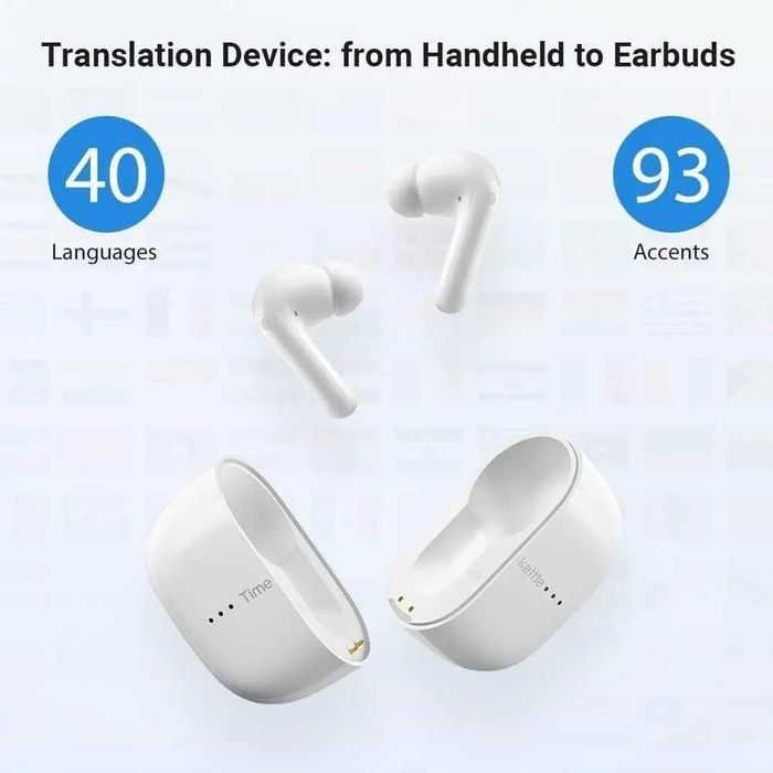 Timekettle M3 белые — наушники-переводчик 3-в-1