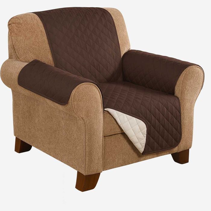 Покривало за едноместен диван 55 × 195 см – кафяво