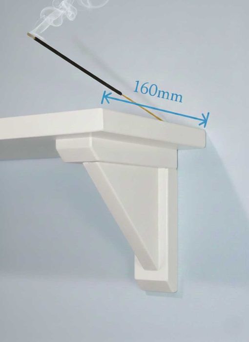 Etajera suspendata Haven Midi-lemn brad, design scandinav, 60 x 16 cm