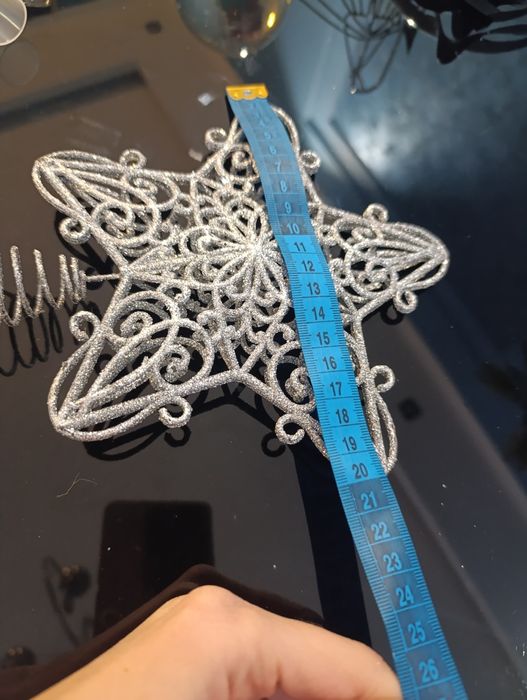 Серебряная звезда на ёлку