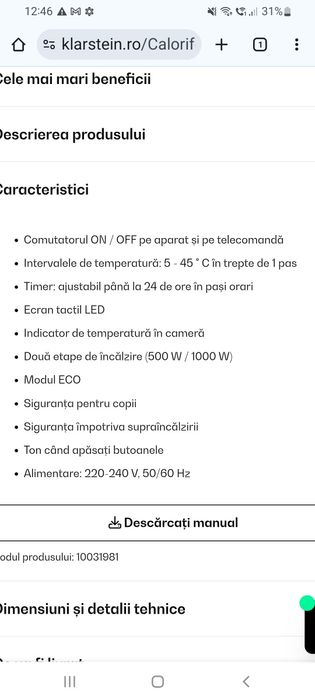Calorifer electric Klarstein
