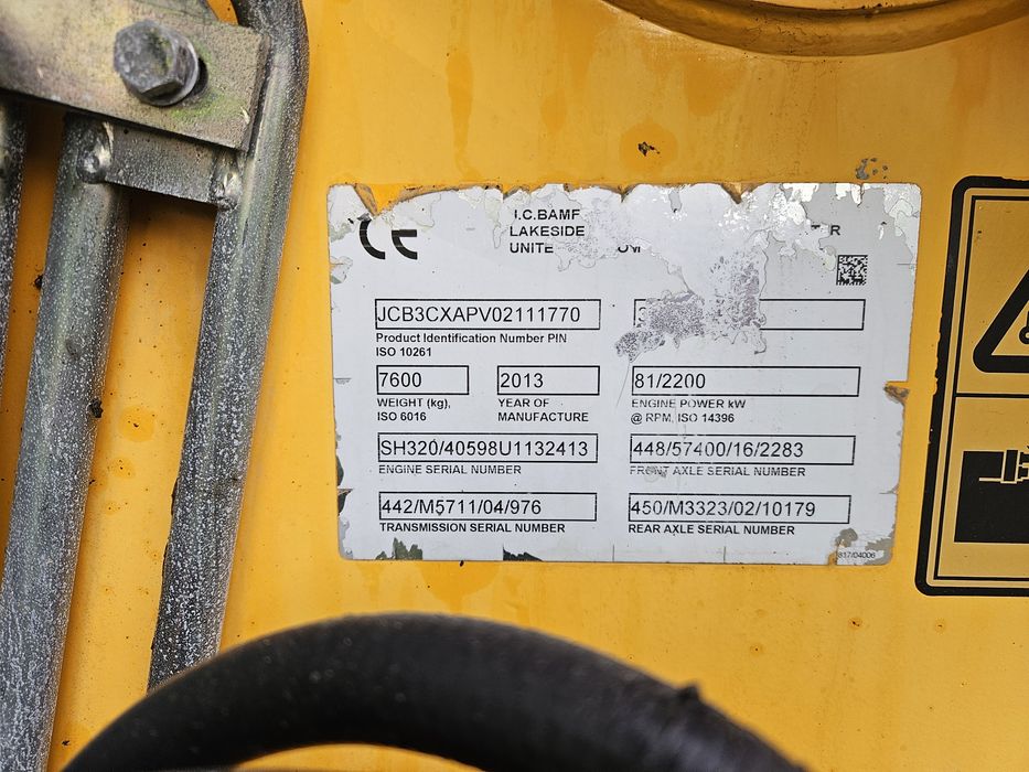 Buldoexcavator JCB 3CX 110 CP 2013 Comenzi  joystick Firma TVA la factura