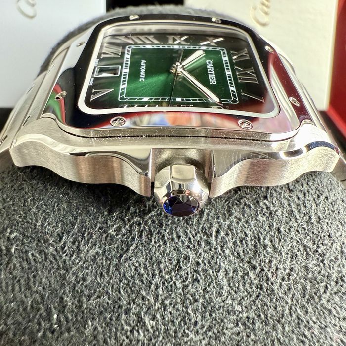 Santos de Cartier Green Dial Pe Stoc | Size L | 7400E | WSSA0062  2025