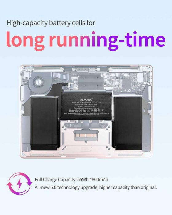 ASMARK Macbook Air 13-инчов A2179, батерия за A2179(2020) A1965