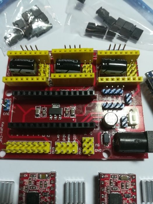 Kit CNC SHIELD V4 + 3 buc A4988 + NANO 3.0 cu cablu