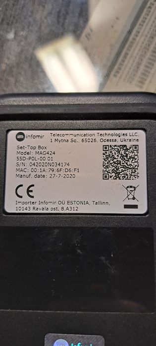 TV Box MAG424 4K UHD USB 2.0 / USB 3.0 1GB RAM și 8GB Stocare cu Linux