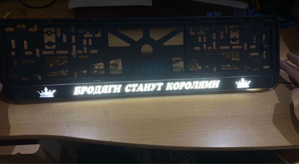 Светящиеся LED именные подномерники.