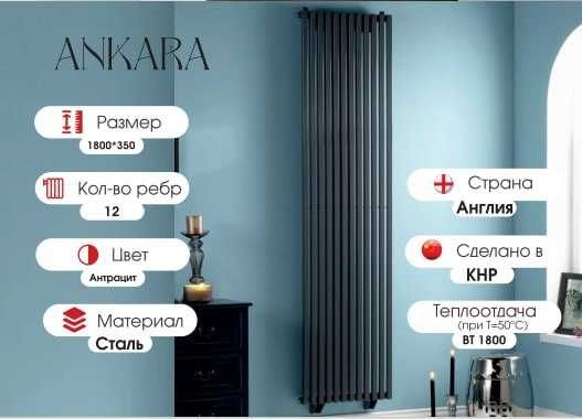 ANQARA RADIATOR ZUM дизайнерский вертикальный радиатор оптом со склада