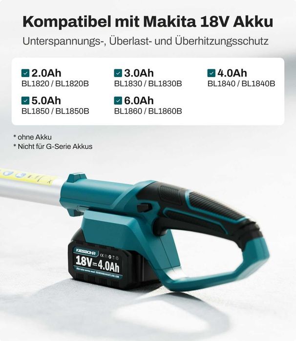 Foarfece telescopic fără fir pentru gard viu CSL401