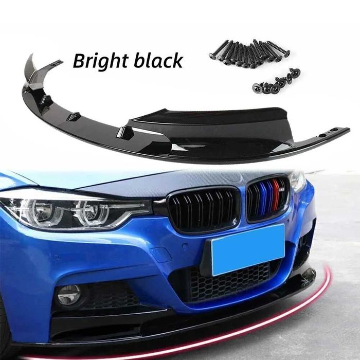 Prelungire Extensie Lip Bara Fata M BMW Seria 3 F30 F31, Negru Lucios