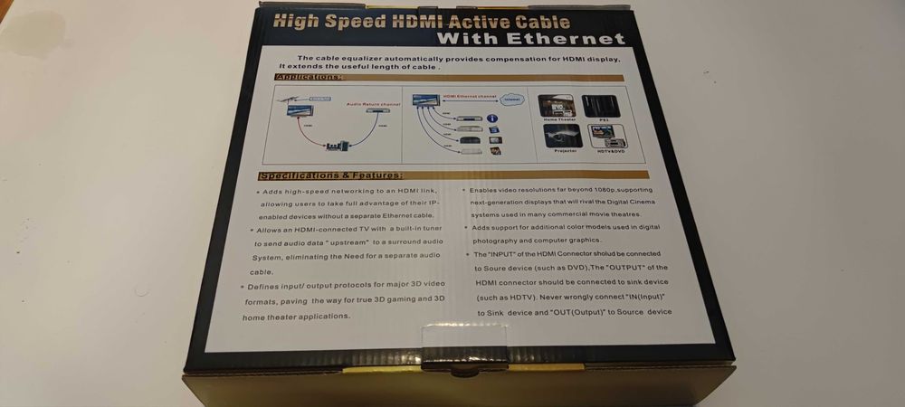 Cablu de calitate premium HDMI 20 metri, conectori auriti, 4 K