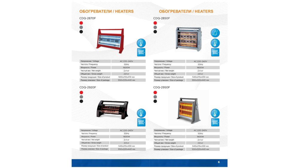 "SIRIUS" Обогреватели