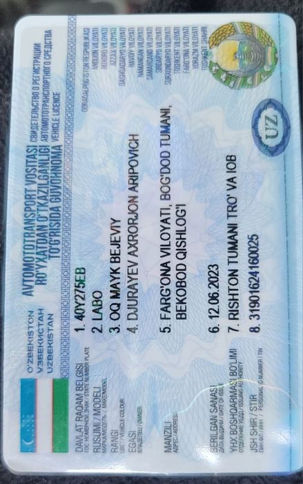 Damas labo 2006 tentga ruxsat bor