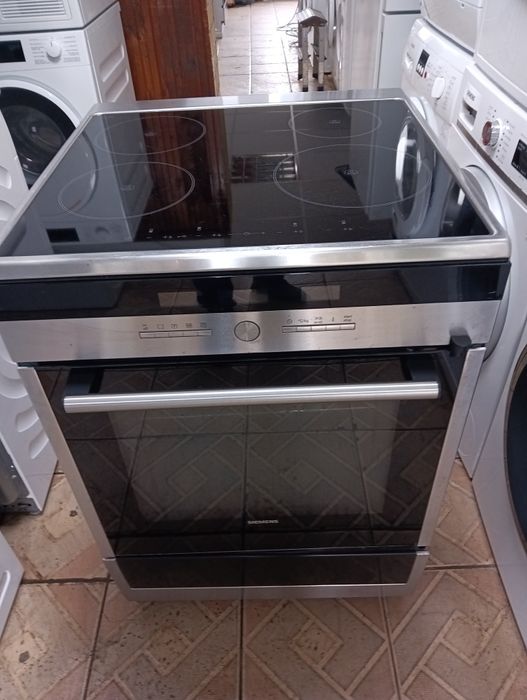 Иноксова свободно стояща печка с индукционни котлони SIEMENS  Гаранция