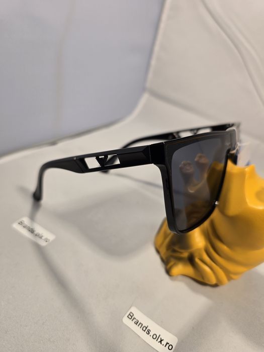 Promotie - Ochelari de soare polarizati Emporio Armani, negri, P841, made in Italy
