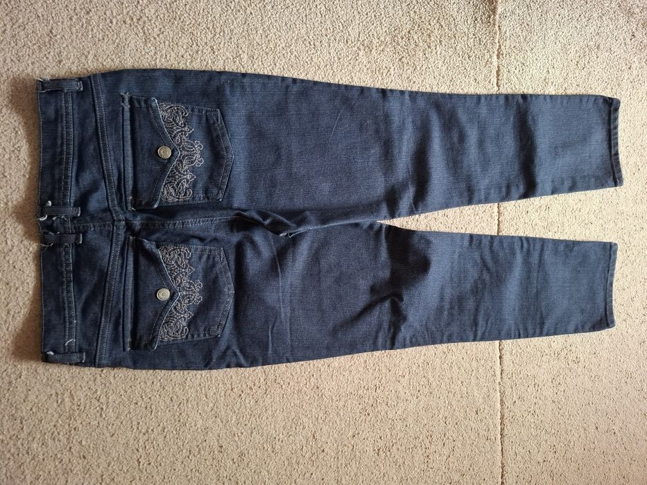 Blugi fete mărimea 46 albastru marin talie inalta