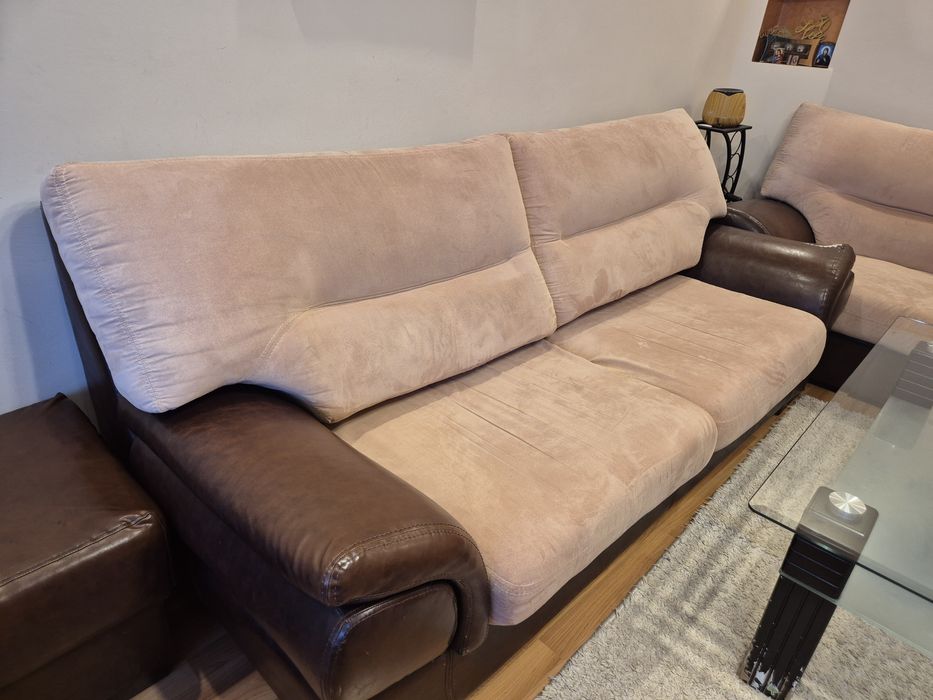 Два дивана тройка и двойка плюс табуретка