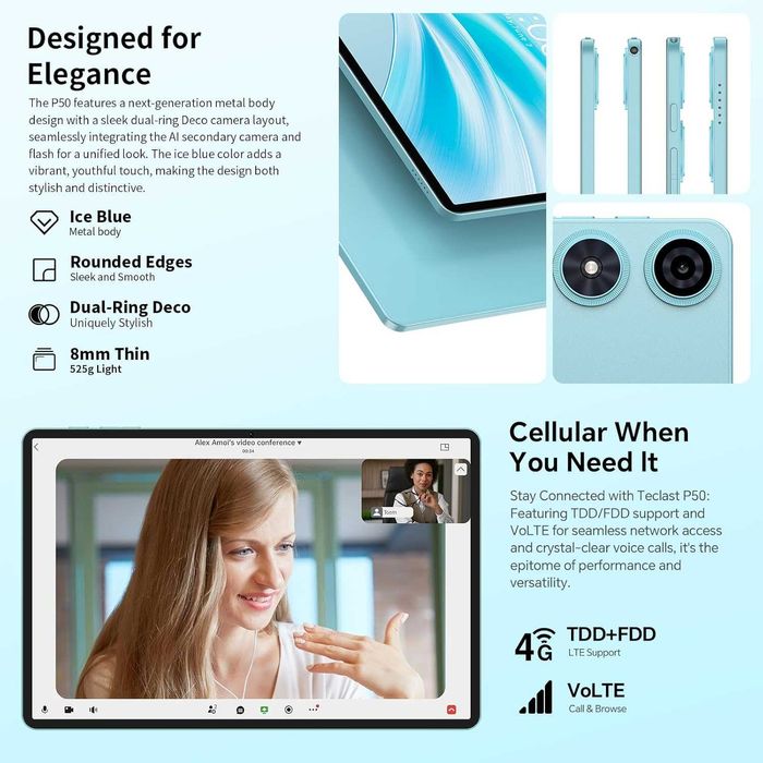Tableta Teclast P50 11\" 6/128 GB WIFI (albastru),sigilat