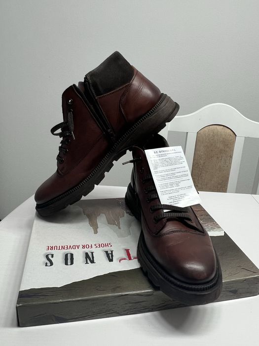 Ghete  piele 100 %Maro barbat marimea 44