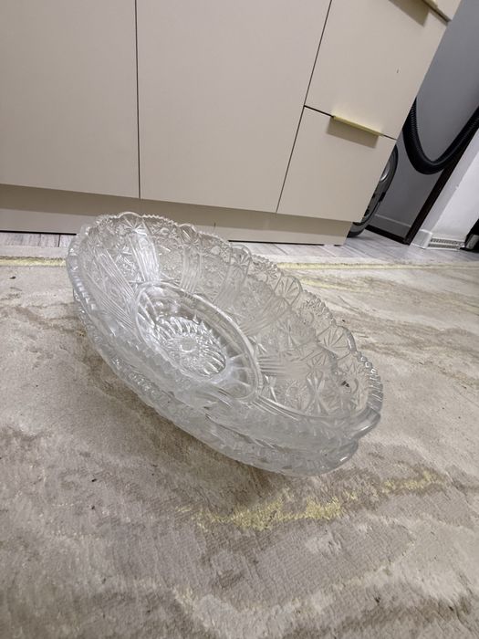 Фруктовница хрустальная