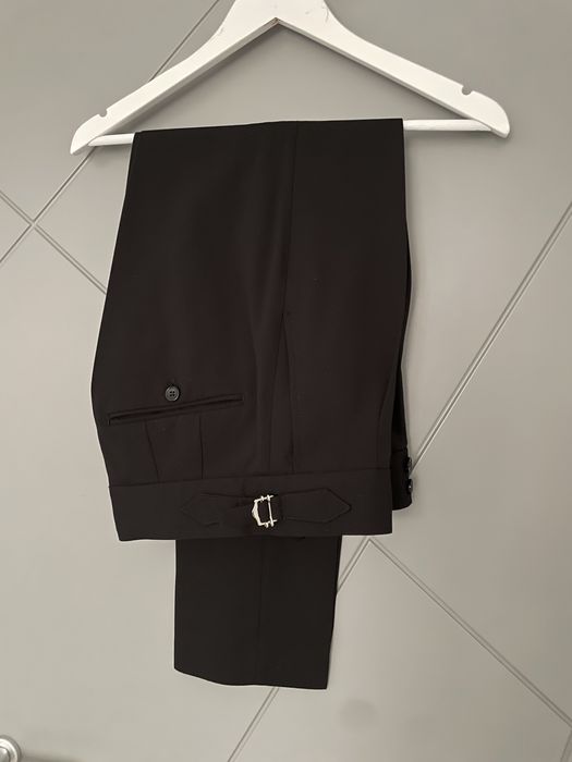 Costum 6AM CEREMONY ginere/mire negru cu doua randuri de nasturi