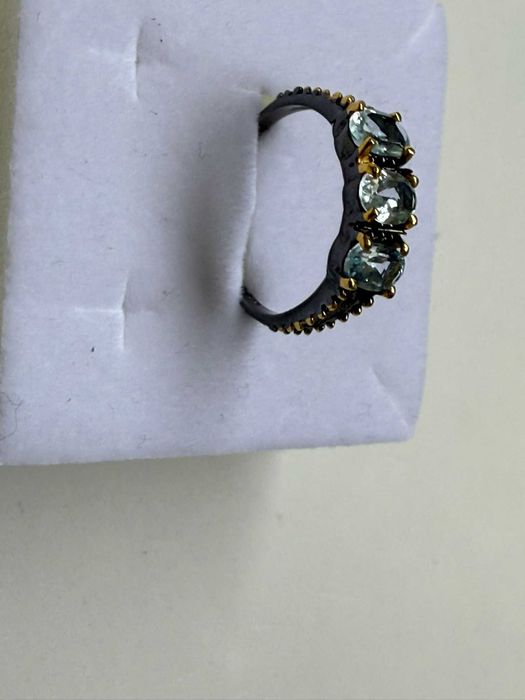 Inel argint 925 Triple Sparkle cu 3 Topazuri