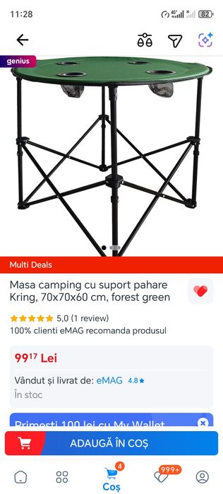 Set Scaun  masa pliabil  Camping Pescuit