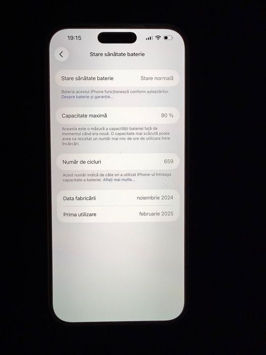 iPhone 16 Pro Max 256GB White Titanium – Garanție + Factură + Accesorii