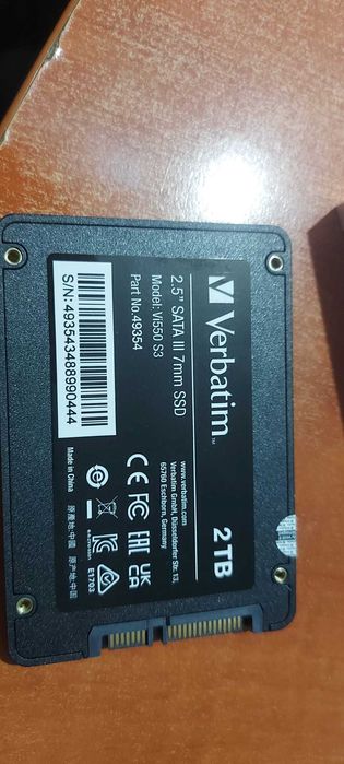 SSd 2TB Verbatim Vi550 S3 2.5  SATA3 Nou-Original garantie 6 luni