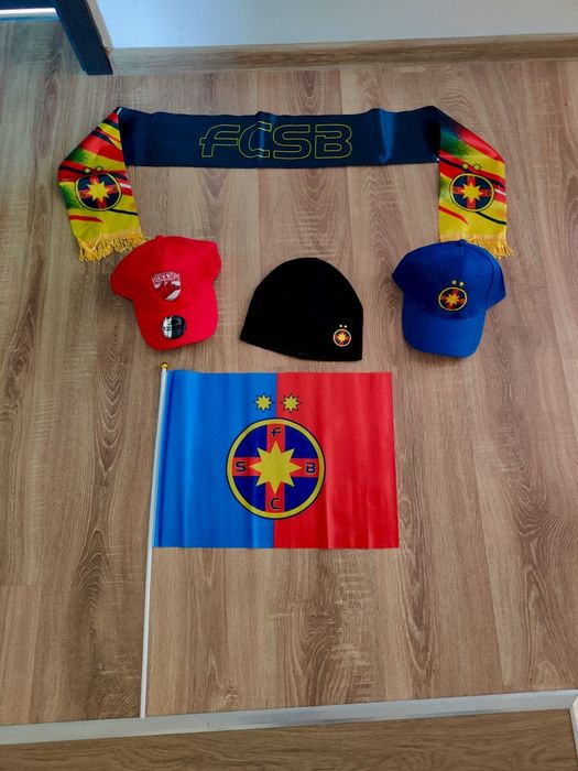 Set 3 piese la alegere Eșarfă + Șapcă + Steag FC Steaua Bucuresti