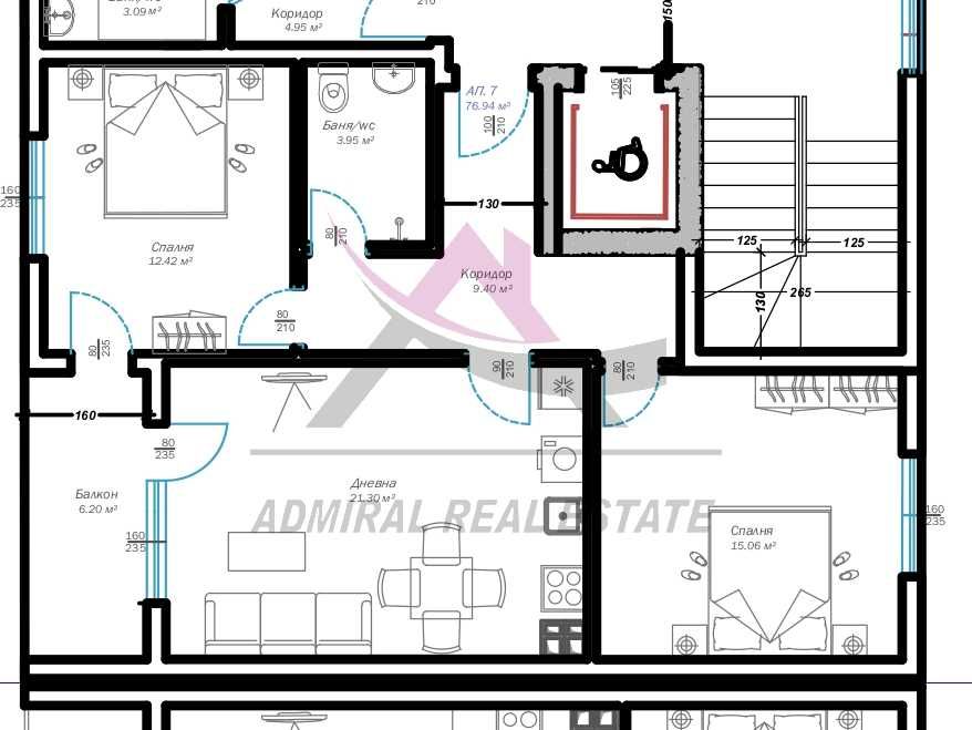 Продава се Тристаен апартамент в Варна, Възраждане 3 - 88 кв.м за 1512 €/кв.м - Снимка #1