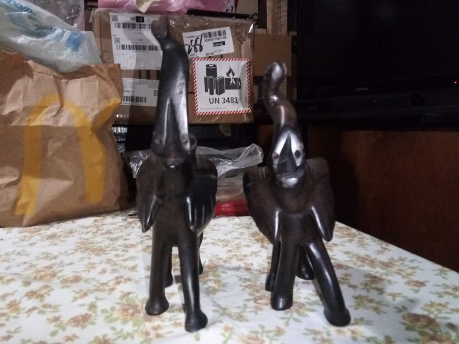 Elefanți mari lemn abanos