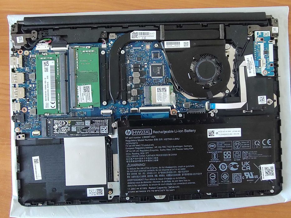 HP 14s-ryzen 5-5500U,ram (4-8)gb,ssd (120-512)gb