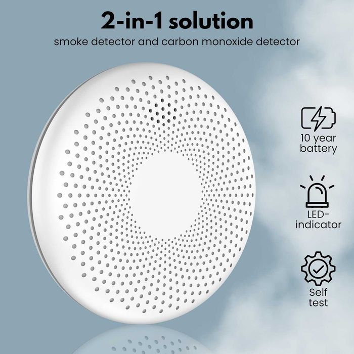 Aroha Safety Pro комбинирана аларма за дим и въглероден оксид