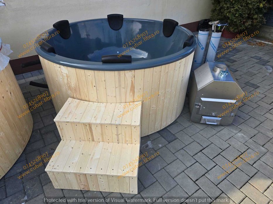 Jacuzzi Ciubar fibra mini piscină hidromasaj aeromasaj
