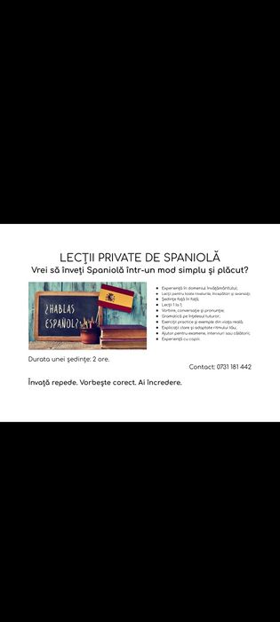 Lecții private de limba spaniolă